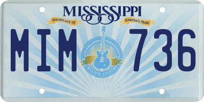 MS license plate MIM736