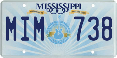 MS license plate MIM738