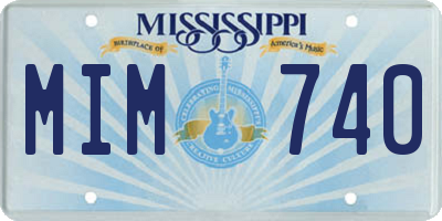 MS license plate MIM740