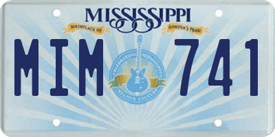 MS license plate MIM741