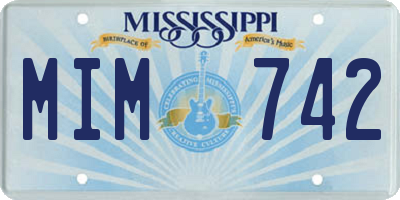 MS license plate MIM742