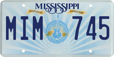 MS license plate MIM745