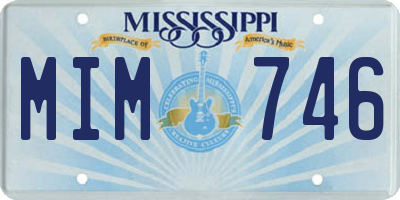 MS license plate MIM746