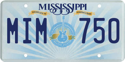 MS license plate MIM750