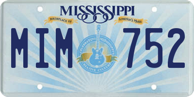 MS license plate MIM752