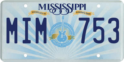 MS license plate MIM753