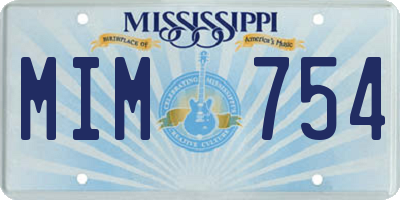MS license plate MIM754