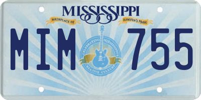 MS license plate MIM755