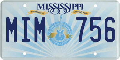 MS license plate MIM756