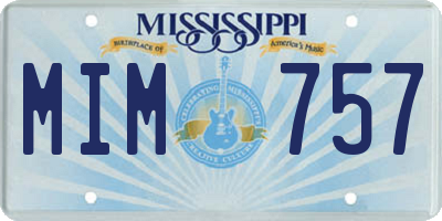 MS license plate MIM757