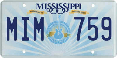 MS license plate MIM759