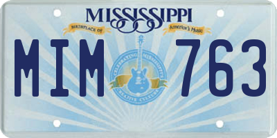 MS license plate MIM763