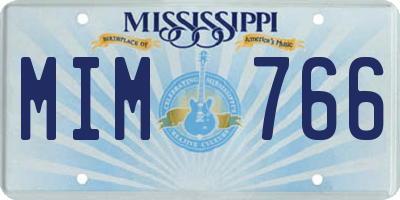 MS license plate MIM766
