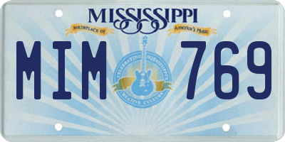 MS license plate MIM769
