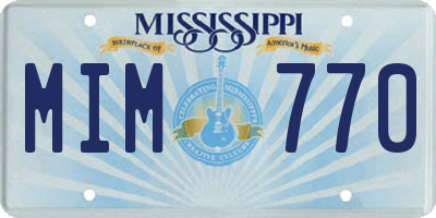 MS license plate MIM770