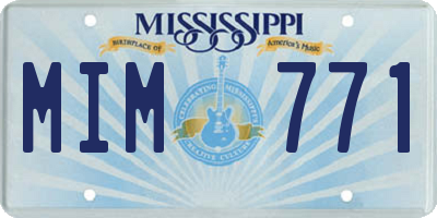 MS license plate MIM771