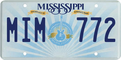 MS license plate MIM772