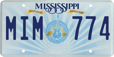 MS license plate MIM774