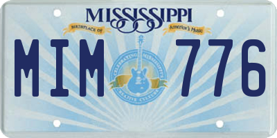 MS license plate MIM776