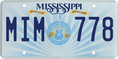 MS license plate MIM778