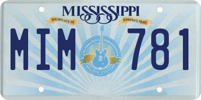MS license plate MIM781