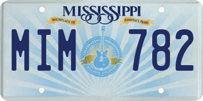 MS license plate MIM782