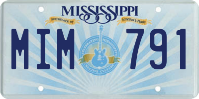 MS license plate MIM791