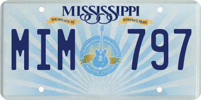 MS license plate MIM797