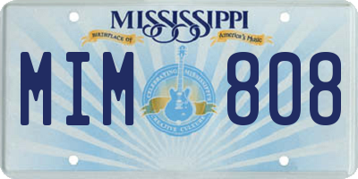 MS license plate MIM808