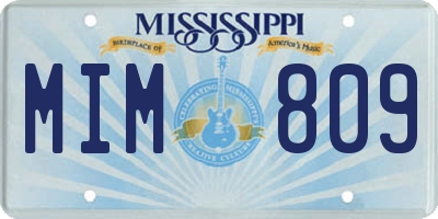 MS license plate MIM809
