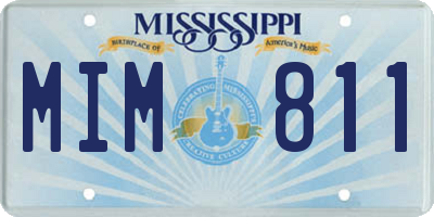 MS license plate MIM811