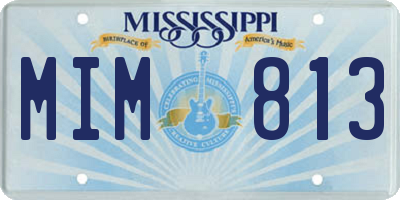 MS license plate MIM813
