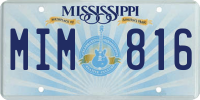 MS license plate MIM816