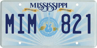 MS license plate MIM821
