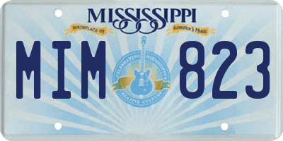 MS license plate MIM823