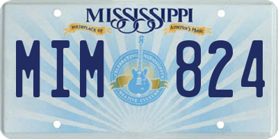 MS license plate MIM824