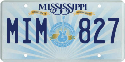 MS license plate MIM827