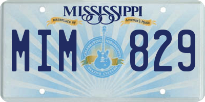 MS license plate MIM829