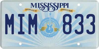 MS license plate MIM833