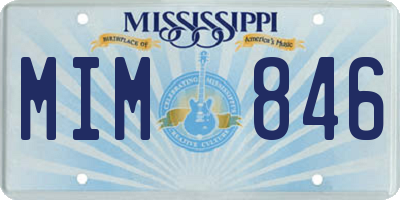 MS license plate MIM846