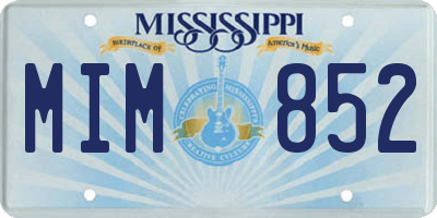 MS license plate MIM852