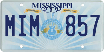 MS license plate MIM857