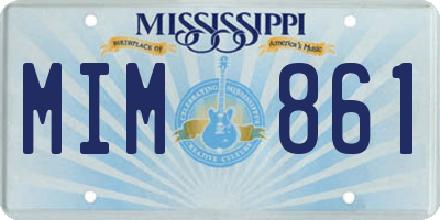 MS license plate MIM861