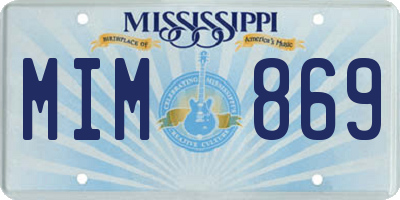 MS license plate MIM869