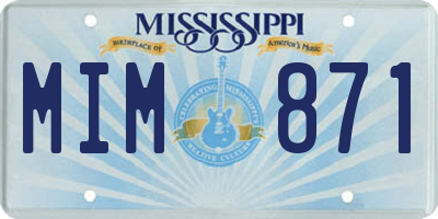 MS license plate MIM871