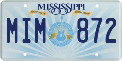 MS license plate MIM872