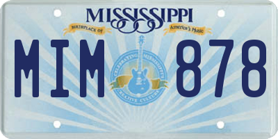 MS license plate MIM878