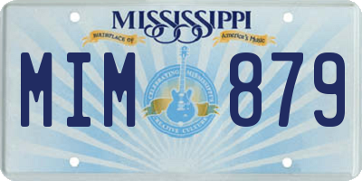MS license plate MIM879