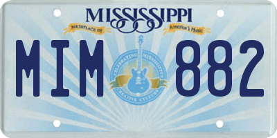 MS license plate MIM882