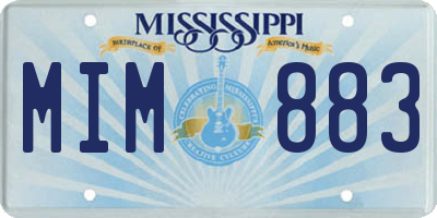 MS license plate MIM883
